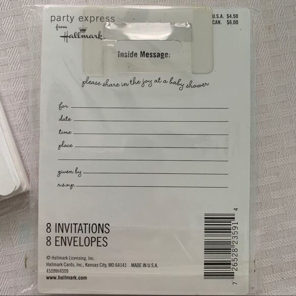 3 Packs of Sealed Cute Baby Shower Invitations - Picture 2 of 3